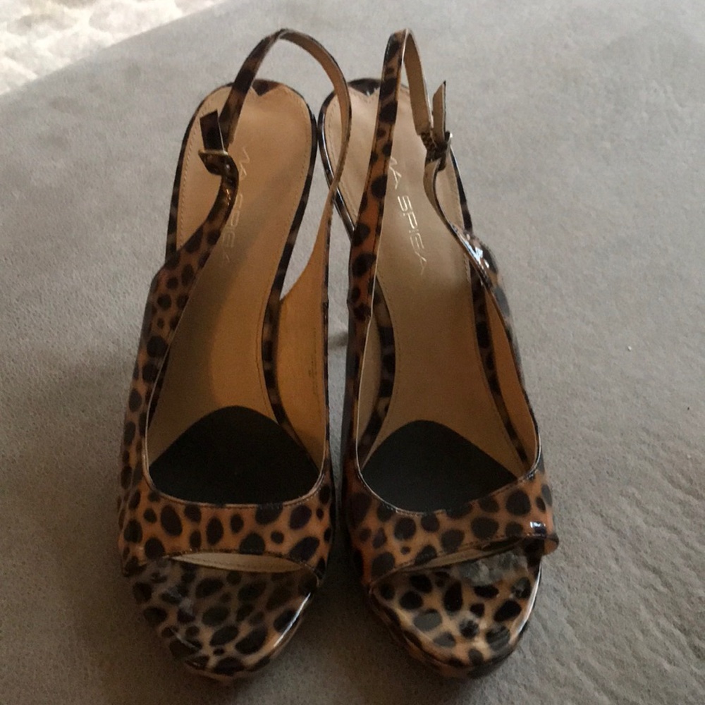 Via Spiga Leopard Sling backs